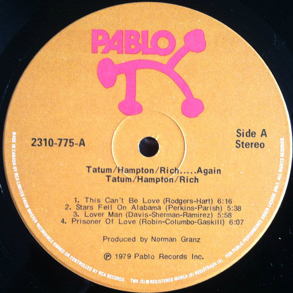 Tatum • Hampton • Rich – Again!  The Tatum Group Masterpieces -  1979 Original