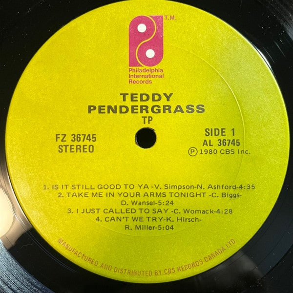 Teddy Pendergrass – TP US Pressing VinylPursuit.com