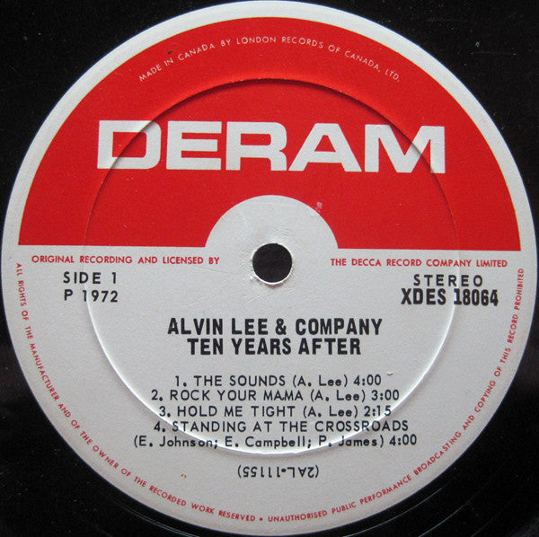 Ten Years After – Alvin Lee & Company - 1972 Pressing VinylPursuit.com