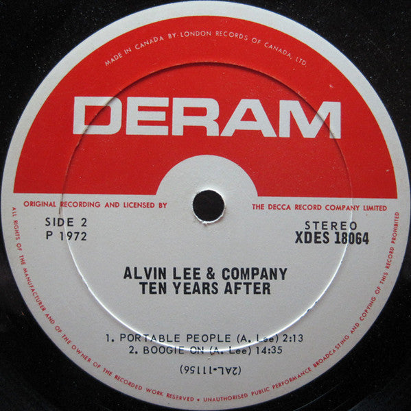 Ten Years After – Alvin Lee & Company - 1972 Pressing VinylPursuit.com