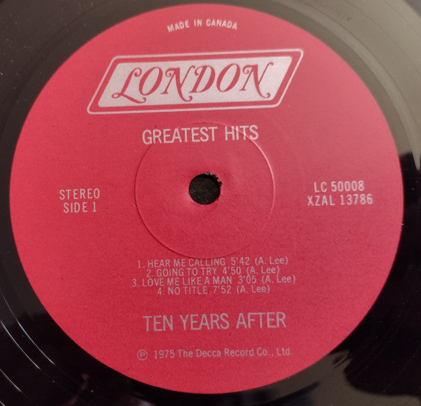 Ten Years After – Ten Years After Greatest Hits -  1977 Original Pressing