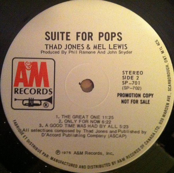 Thad Jones & Mel Lewis – Suite For Pops