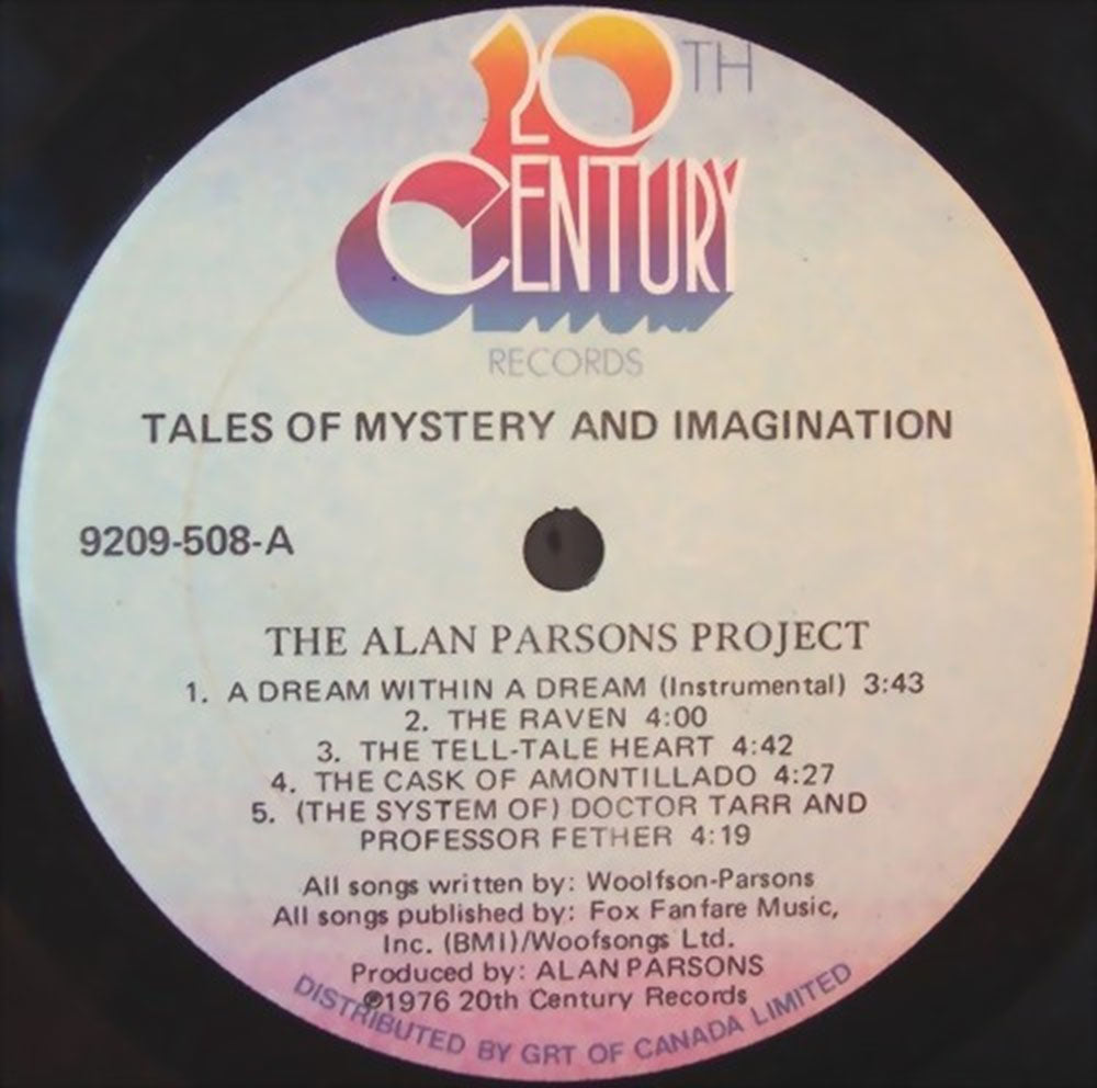 The Alan Parsons Project – Tales Of Mystery And Imagination VinylPursuit.com
