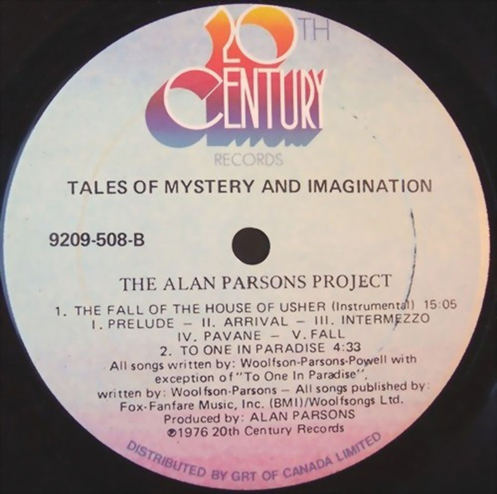 The Alan Parsons Project – Tales Of Mystery And Imagination VinylPursuit.com