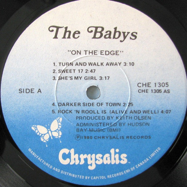 The Babys – On The Edge - 1980 Pressing