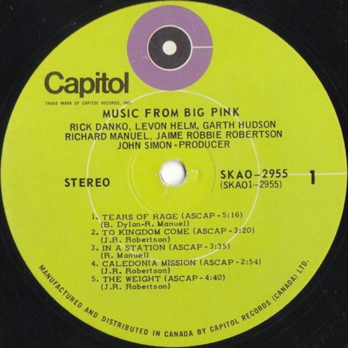 The Band – Music From Big Pink - 1969 Rare