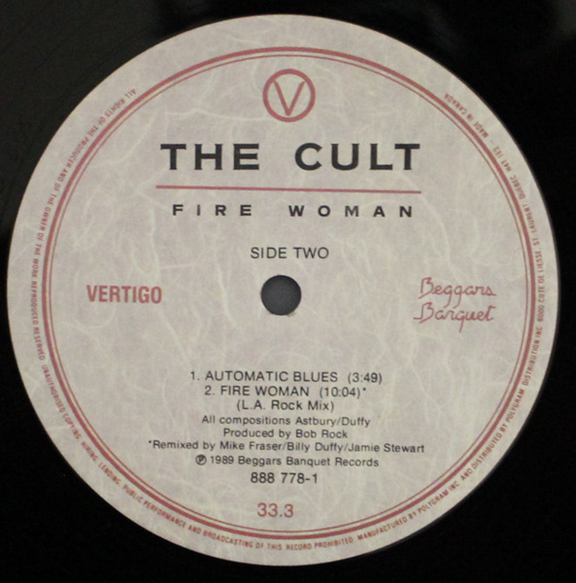 The Cult – Fire Woman - 1989 in Shrinkwrap!