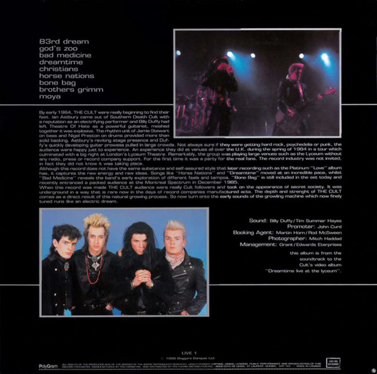 The Cult – Live At The Lyceum, London, 1984 VinylPursuit.com