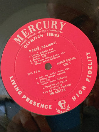 The De Paur Chorus – Dansé Calinda! Creole Songs, Worksongs, Spirituals US Pressing