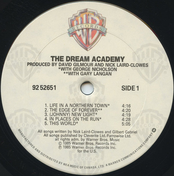 The Dream Academy – The Dream Academy -  1985 Original