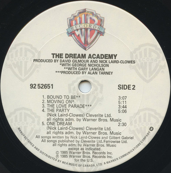 The Dream Academy – The Dream Academy -  1985 Original