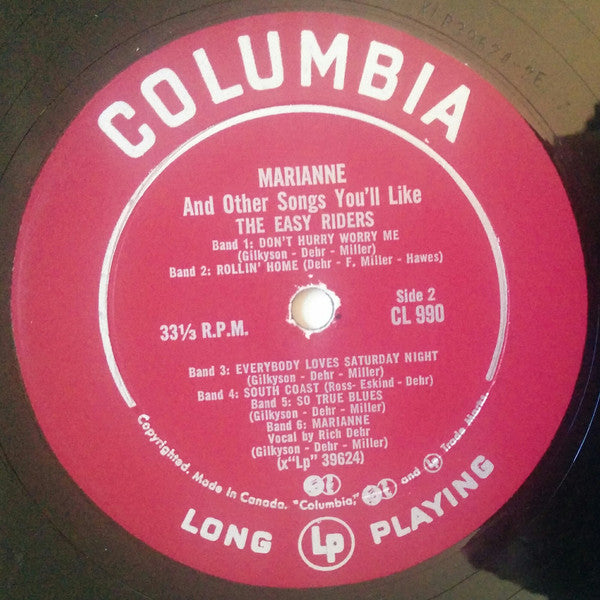 The Easy Riders – Marianne And Other Songs You'll Like