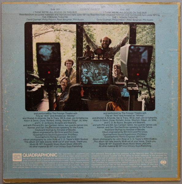 The Firesign Theatre – I Think We're All Bozos On This Bus - Quadraphonic US Pressing