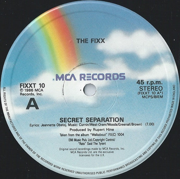 The Fixx – Secret Separation - UK 1986 Original