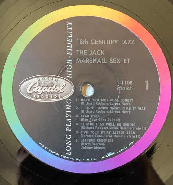 The Jack Marshall Sextette – 18th Century Jazz US Pressing