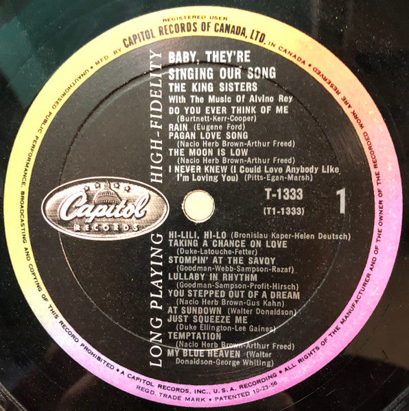 The King Sisters – Baby, They're Singing Our Song