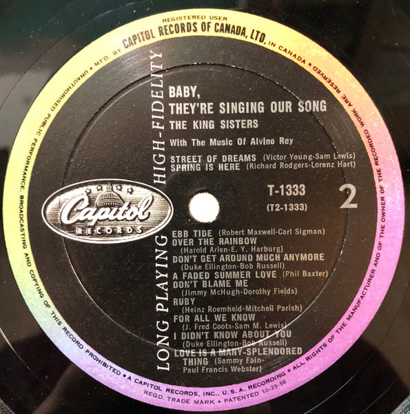 The King Sisters – Baby, They're Singing Our Song