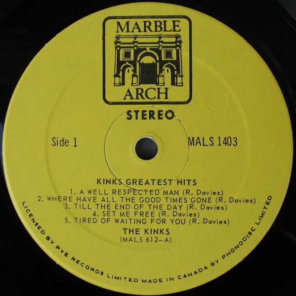 The Kinks – Kinks Greatest Hits VinylPursuit.com