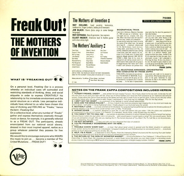 The Mothers Of Invention – Freak Out - Original 1967 German Pressing