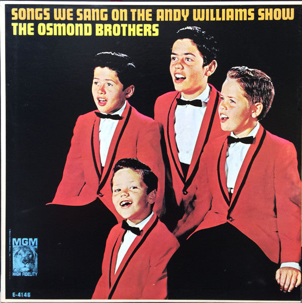 The Osmond Brothers – Songs We Sang On The Andy Williams Show - 1963 Original Pressing