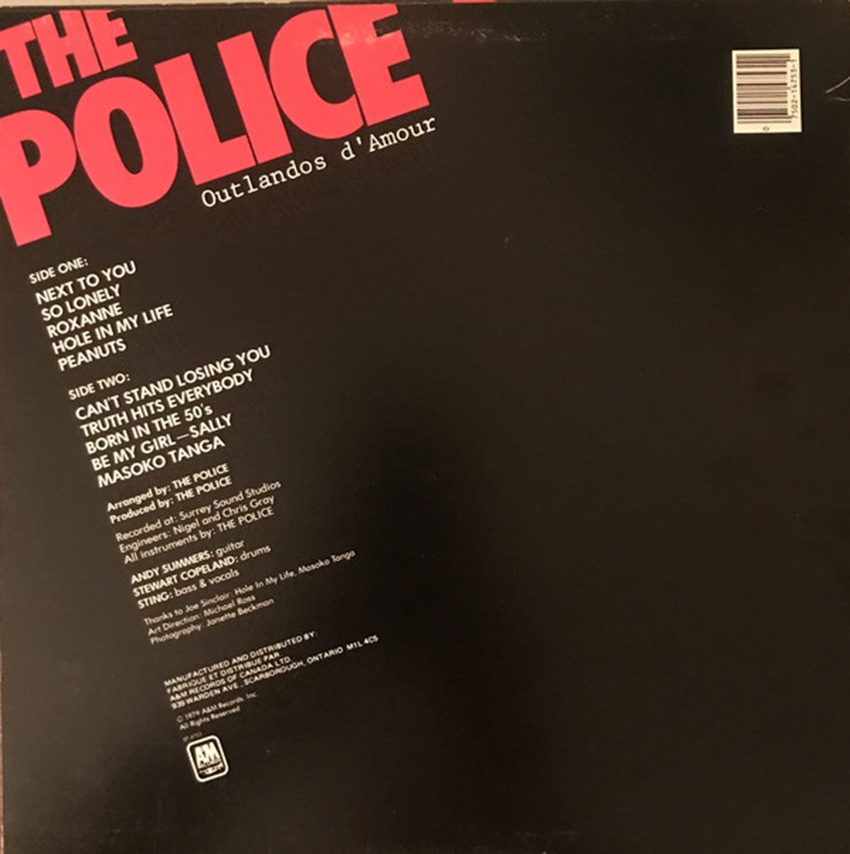 The Police – Outlandos D'Amour - 1978