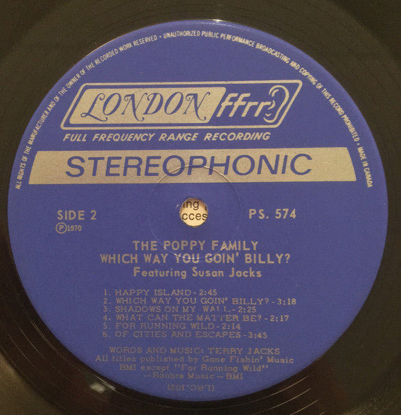 The Poppy Family Featuring Susan Jacks – Which Way You Goin' Billy?