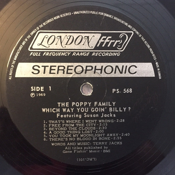 The Poppy Family Featuring Susan Jacks – "Which Way You Goin Billy?
