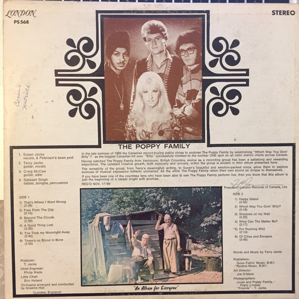 The Poppy Family Featuring Susan Jacks – "Which Way You Goin Billy?