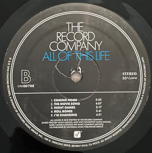 The Record Company – All Of This Life