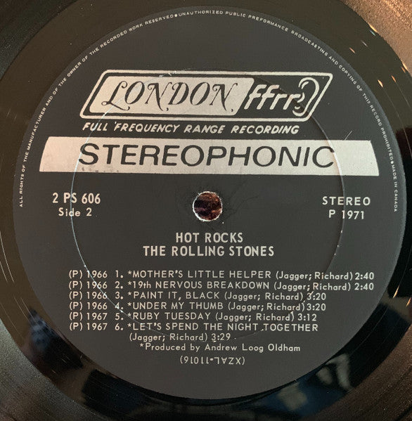 The Rolling Stones – Hot Rocks 1964-1971 - 1974 Pressing
