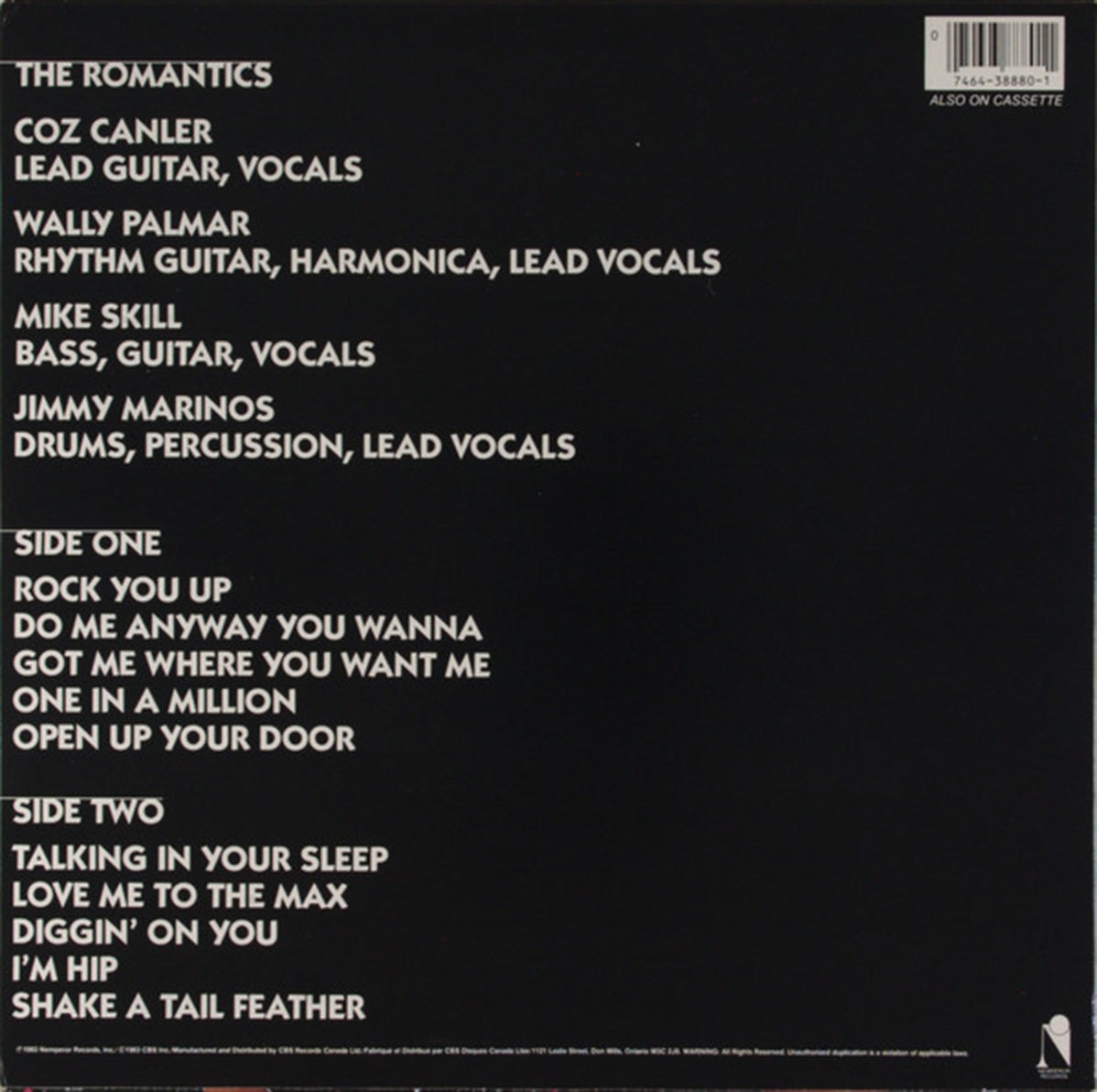 The Romantics – In Heat - 1983