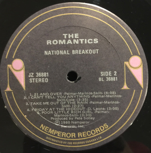 The Romantics – National Breakout - 1980 Original
