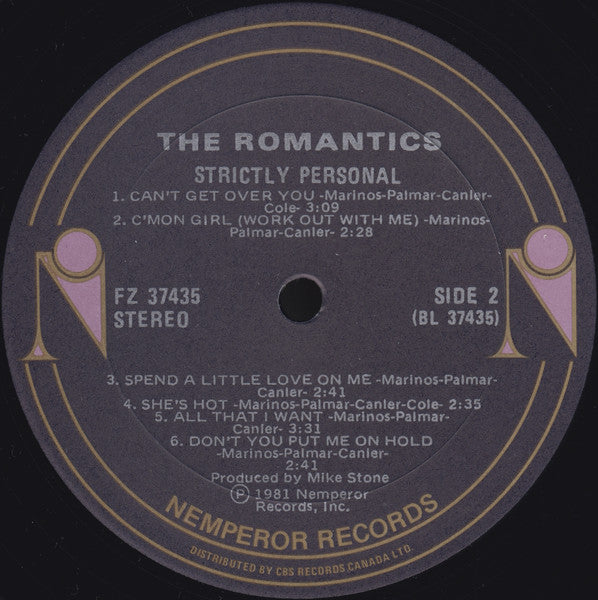 The Romantics – Strictly Personal - 1981 Original Pressing