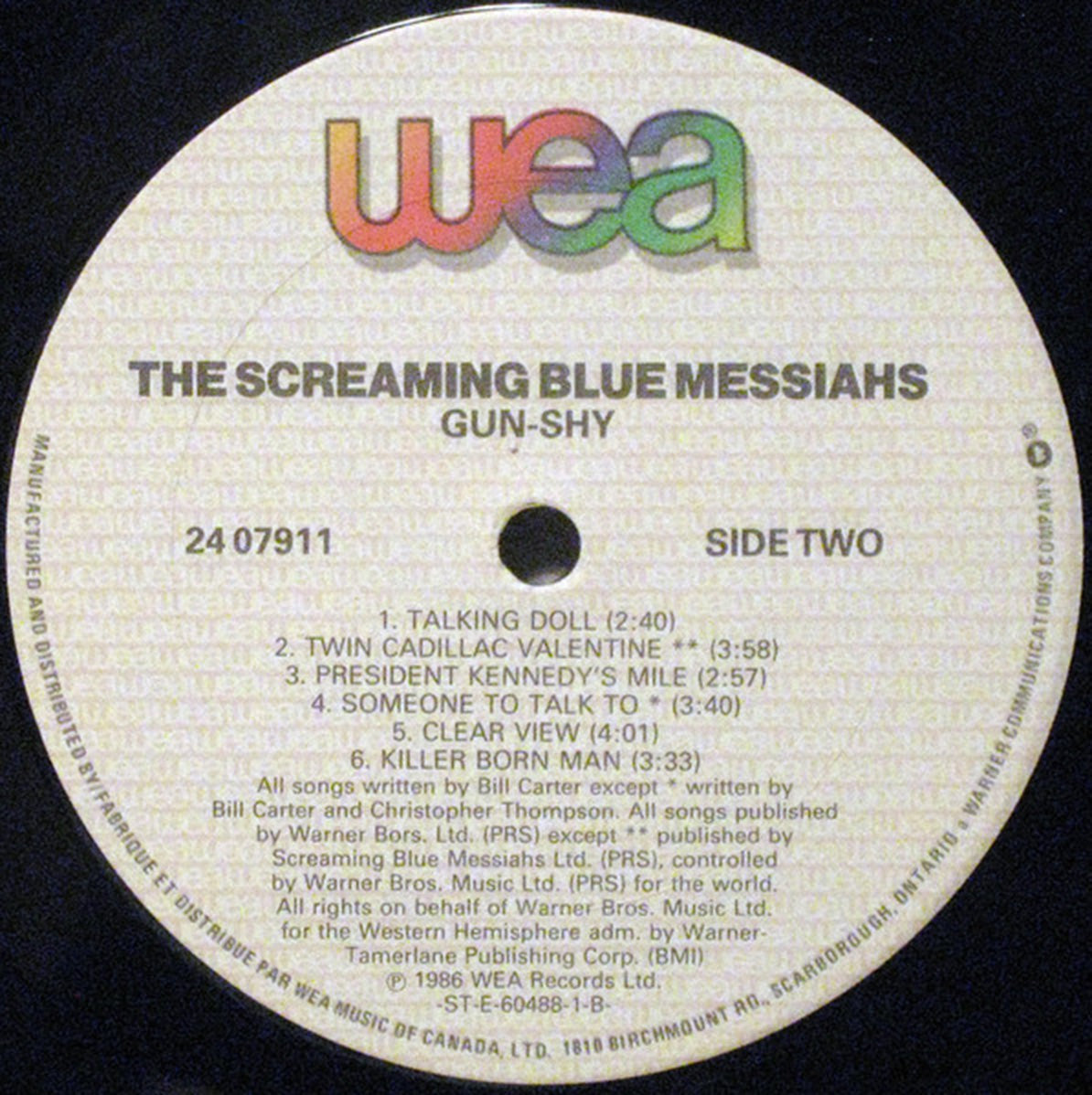 The Screaming Blue Messiahs – Gun-Shy - 1986