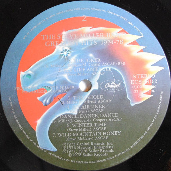 The Steve Miller Band – Greatest Hits 1974-78 - 1978 Japanese/ Toshiba Pressing
