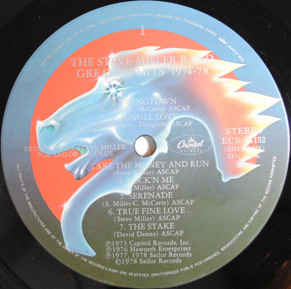 The Steve Miller Band – Greatest Hits 1974-78 - 1978 Japanese/ Toshiba Pressing