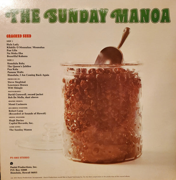 The Sunday Manoa – Cracked Seed - 1972 US Pressing