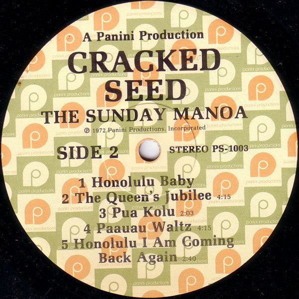 The Sunday Manoa – Cracked Seed - 1972 US Pressing