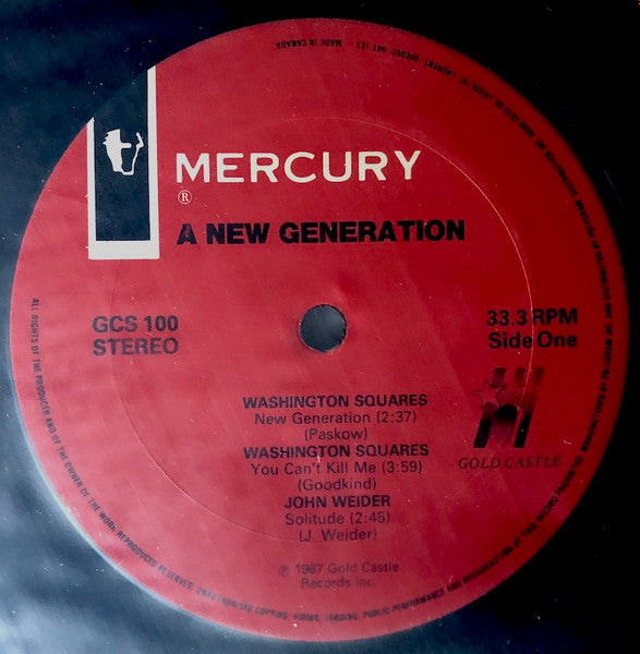 The Washington Squares, John Weider, Joan Baez – A New Generation -  1987 Original Sampler