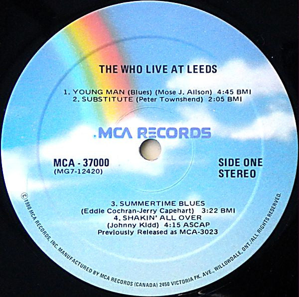 The Who – Live At Leeds - 1980 Pressing