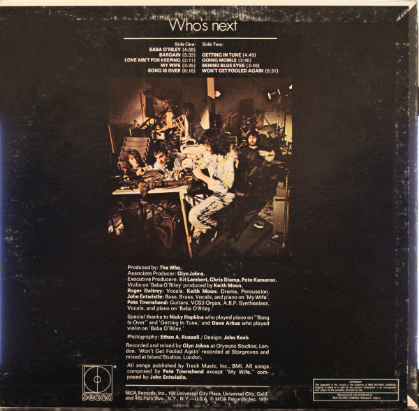 The Who – Who's Next - 1971 Original Pressing