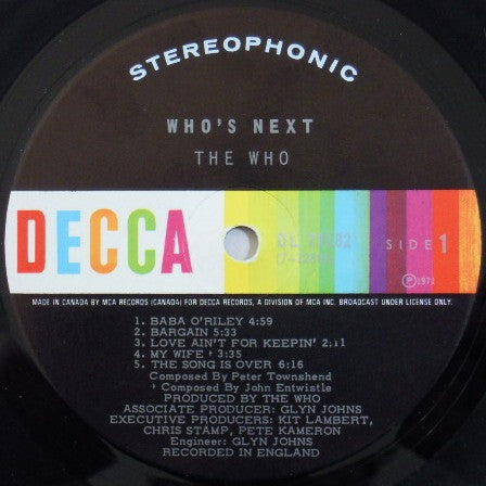 The Who – Who's Next - 1971 Original Pressing