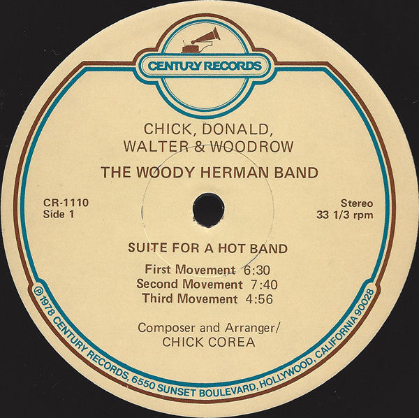 The Woody Herman Band – Chick, Donald, Walter & Woodrow - 1978 US Pressing