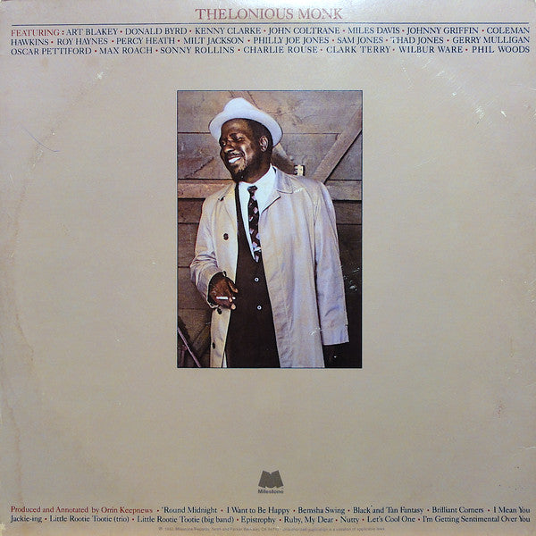 Thelonious Monk – The Thelonious Monk Memorial Album - 1982 US Mono Original