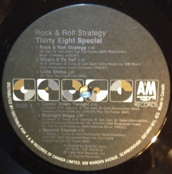 Thirty Eight Special – Rock & Roll Strategy - 1988 Original