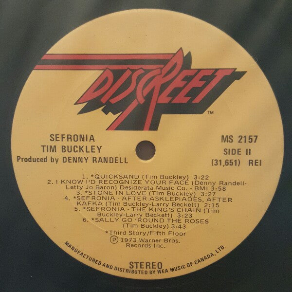 Tim Buckley – Sefronia VinylPursuit.com