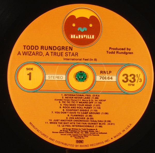 Todd Rundgren – A Wizard, A True Star US Pressing
