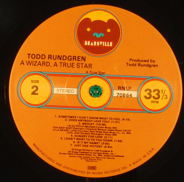 Todd Rundgren – A Wizard, A True Star US Pressing