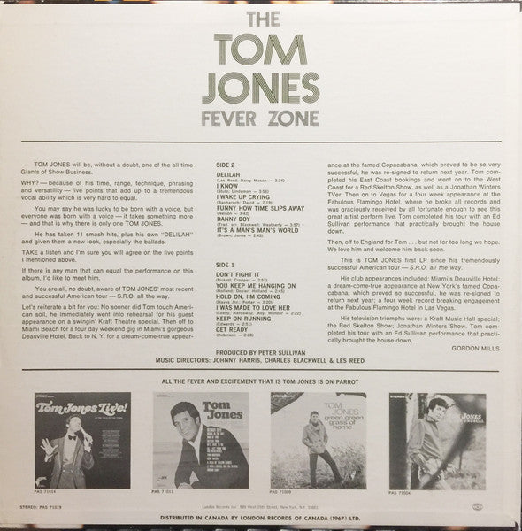 Tom Jones – The Tom Jones Fever Zone -1968