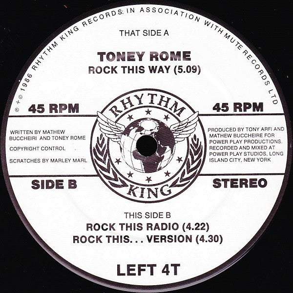 Toney Rome – Rock This Way UK Pressing